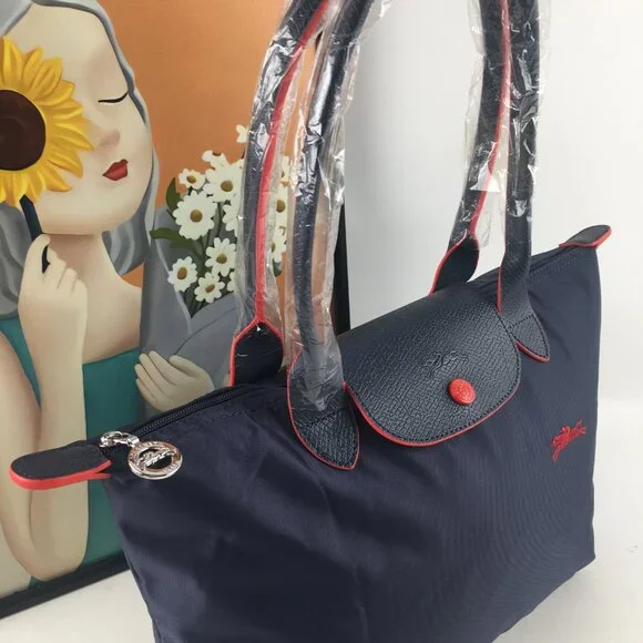 Longchamp embroidered women's bag portable commuter bag - Picture 7 of 12